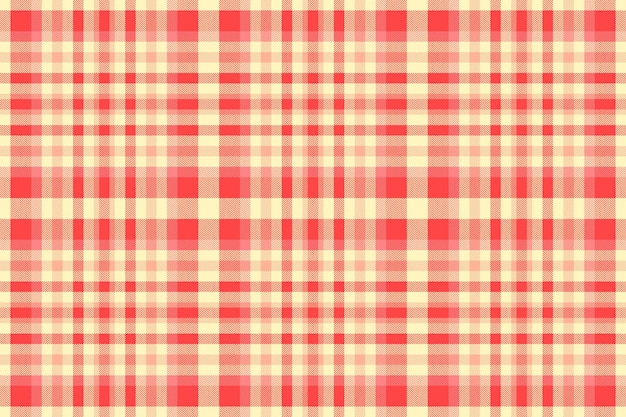 Patrón vectorial sin costuras de tartán de textura a cuadros con un fondo de tela textil de verificación