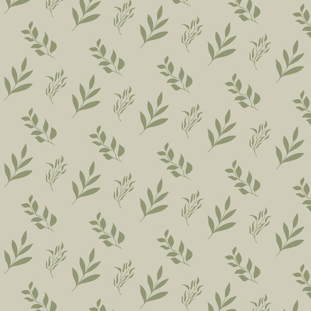 Patrón vectorial dibujado a mano botánico