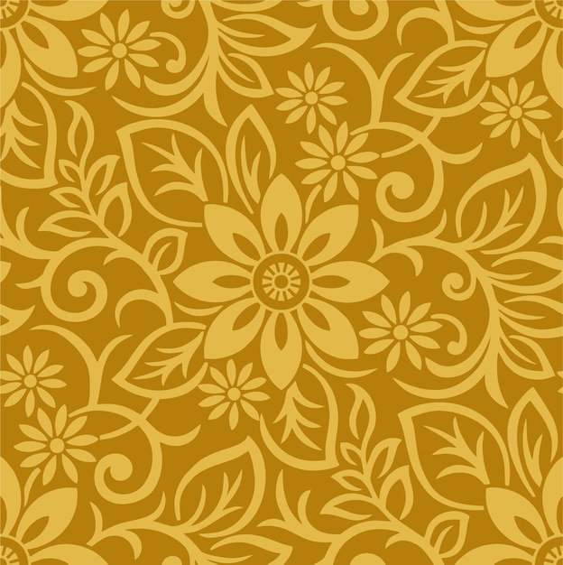 Patrón vectorial floral sin costuras tradicional