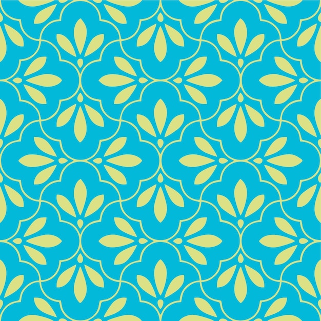 Patrón vectorial floral sin costuras tradicional