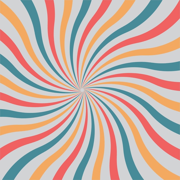 Patrón vectorial de fondo de estallido de estrellas retro con un color beige vintage en una espiral o radial arremolinado