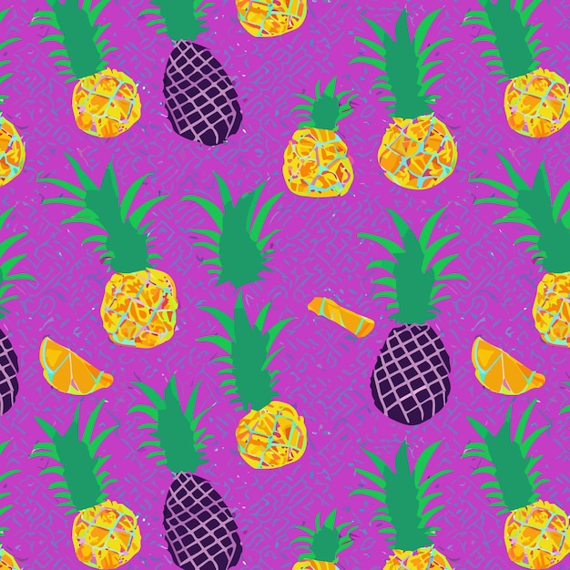 Patrón vectorial de frutas colorido