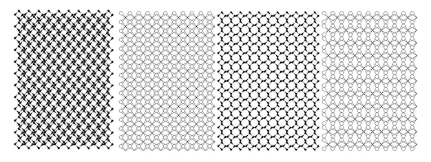 Patrón vectorial geométrico abstracto sin costuras Fondo conjunto de patrones vectoriales sin costuras colorables únicos