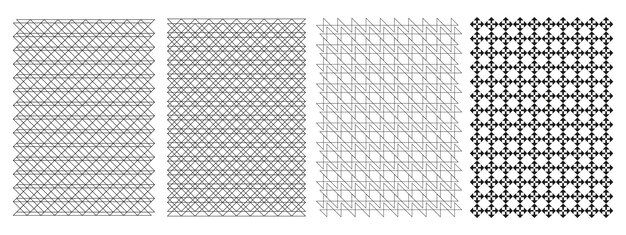 Patrón vectorial geométrico abstracto sin costuras Fondo conjunto de patrones vectoriales sin costuras colorables únicos
