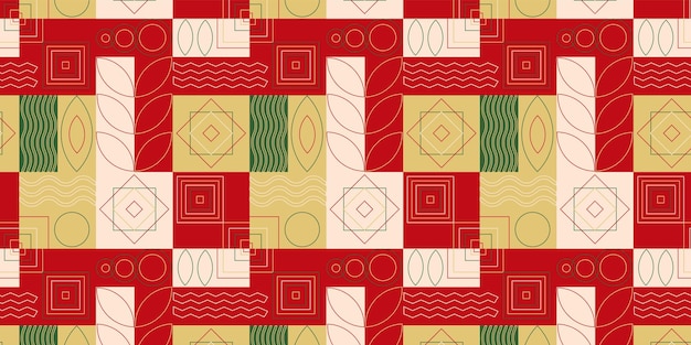 Patrón vectorial geométrico en estilo escandinavo Ilustración de fondo de diseño gráfico