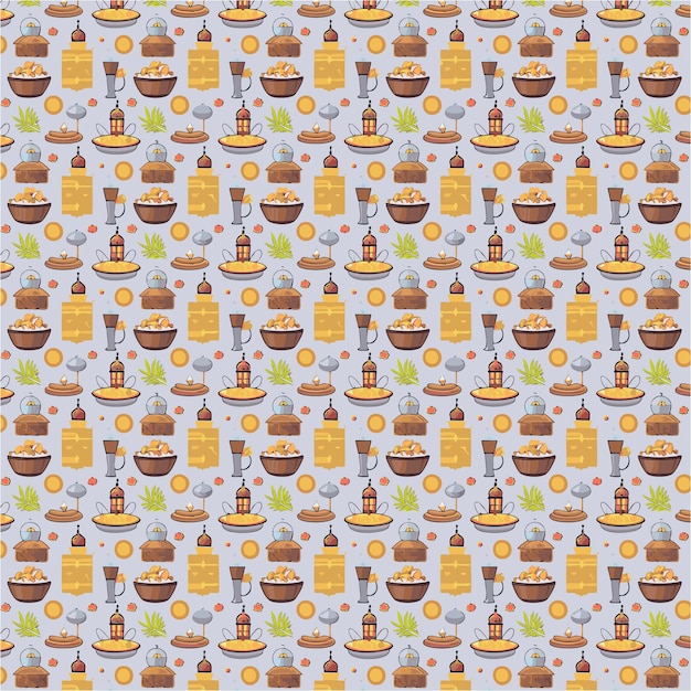 Patrón vectorial islámico sin costuras del Ramadán