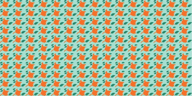 Patrón vectorial libre de hoja de arce en fondo verde