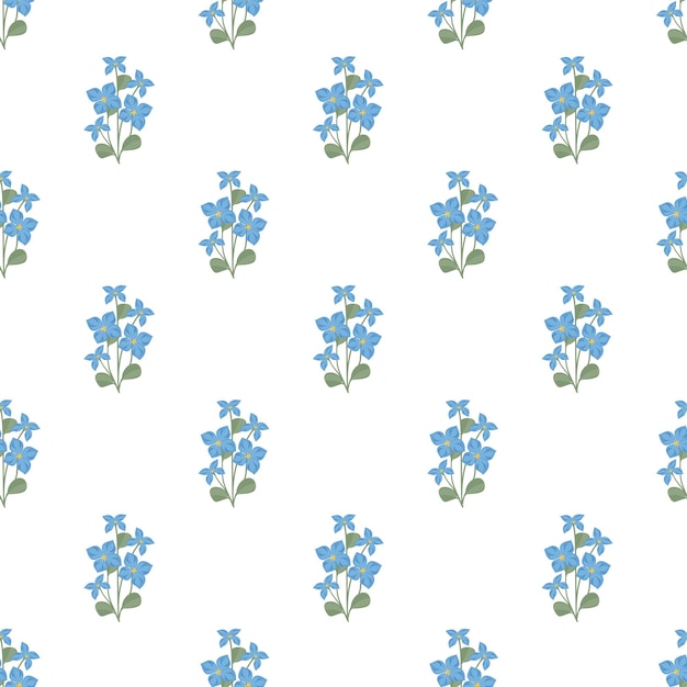 Patrón vectorial lindo en estilo vintage con flores dibujadas a mano