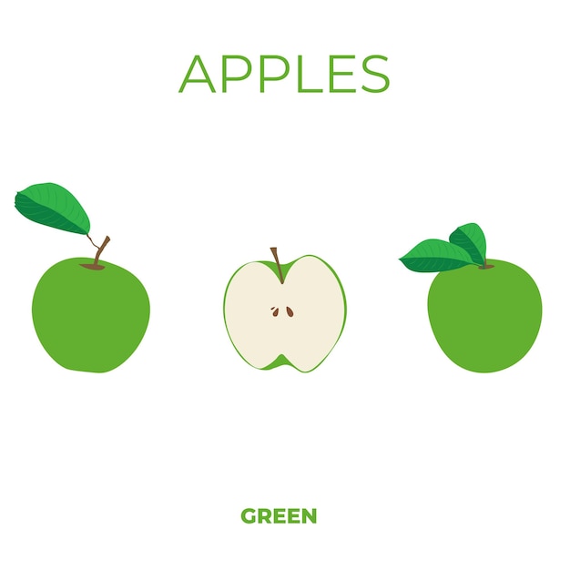 Patrón vectorial de manzanas. diseño plano