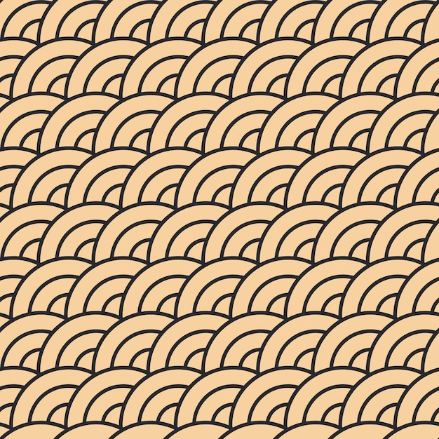 Patrón vectorial moderno en estilo japonés Patrones geométricos negros sobre un fondo dorado Ilustraciones modernas para fondos de pantalla volantes cubiertas pancartas adornos minimalistas