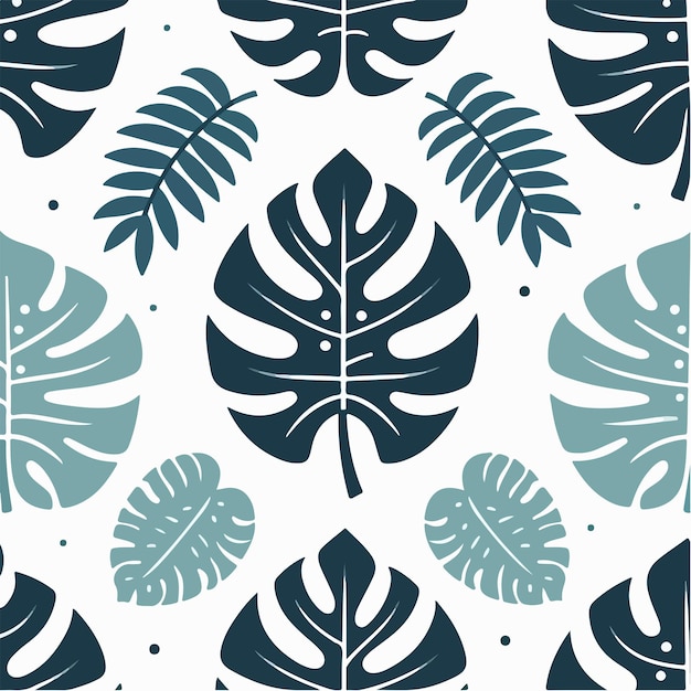 el patrón vectorial monstera deja sin costuras con un diseño plano simple y minimalista