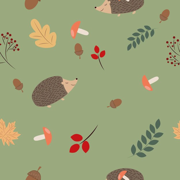 Patrón vectorial Patrón para tela Patrón de otoño Motivos infantiles