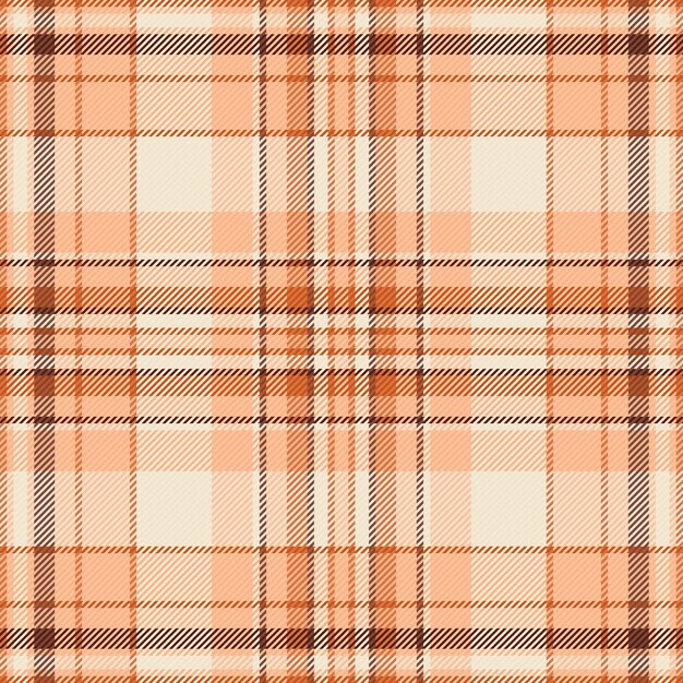 Patrón vectorial de primavera sin costuras Hanukkah tela a cuadros comprobación textura desvanecida fondo textil tartan en colores naranja y claro