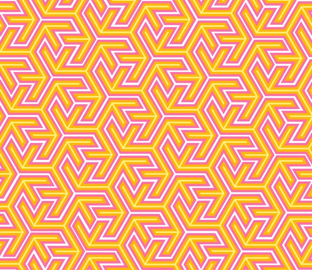 Patrón vectorial rosa amarillo brillante Patrón geométrico sin costuras abstracto