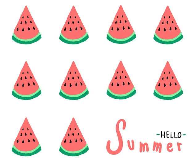 Patrón de verano colorido con elementos de playa dibujados a mano Ilustración vectorial de diseño de impresión de moda Vector