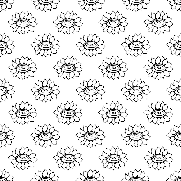Patrón de verano sin costuras con flores garabateo para impresión decorativa papel de embalaje tarjetas de felicitación papel tapiz y tela