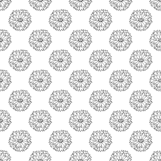 Patrón de verano sin costuras con flores garabateo para impresión decorativa papel de embalaje tarjetas de felicitación papel tapiz y tela