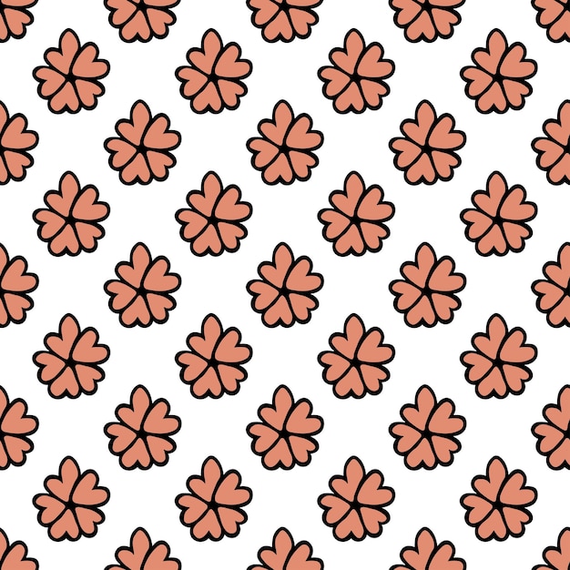 Patrón de verano sin costuras con flores garabateo para impresión decorativa papel de embalaje tarjetas de felicitación papel tapiz y tela