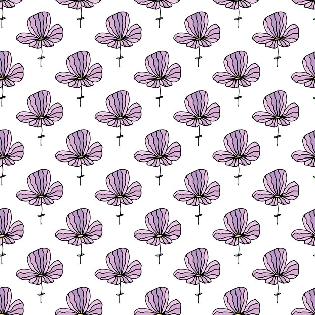 Patrón de verano sin costuras con flores garabateo para impresión decorativa papel de embalaje tarjetas de felicitación papel tapiz y tela
