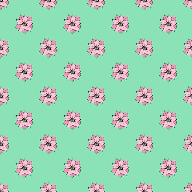 Patrón de verano sin costuras con flores garabateo para impresión decorativa papel de embalaje tarjetas de felicitación papel tapiz y tela
