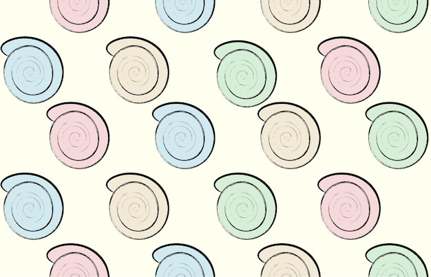 Patrón de verano sin costuras del vector de conchas marinas