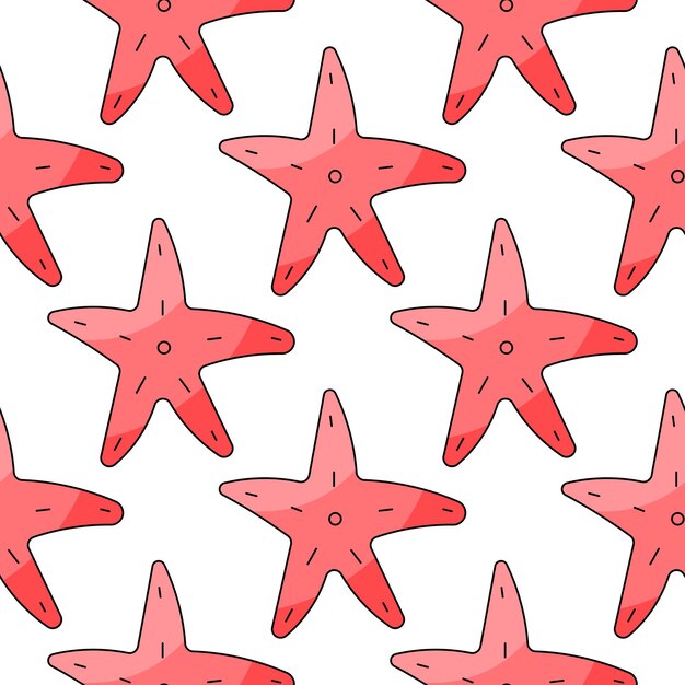 Patrón de verano de las estrellas de mar Animales del mar