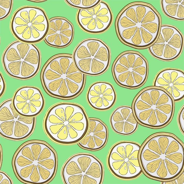 patrón de verano con rodajas de limón y lima