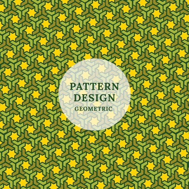 patrón verde amarillo color geométrico islámico diseño sin costuras