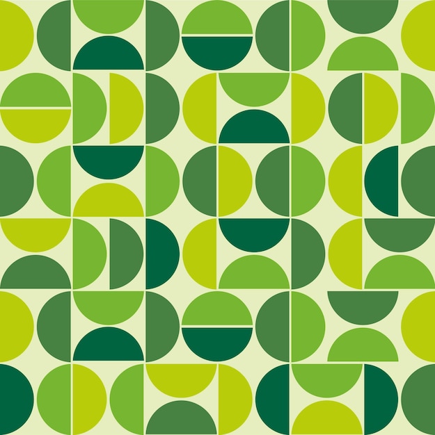 Un patrón verde con círculos y un fondo verde
