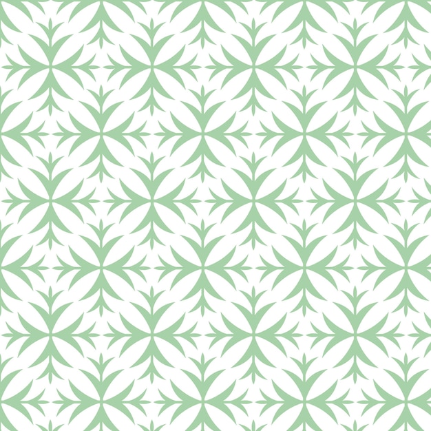 Patrón verde sin costuras con flores abstractas