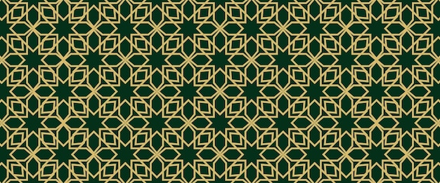 un patrón verde y dorado con diamantes