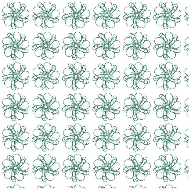 Patrón verde floral