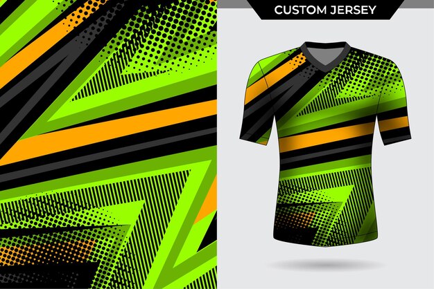 Vector patrón verde geométrico abstracto para camiseta deportiva