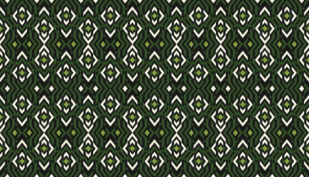 Patrón verde geométrico para el tejido