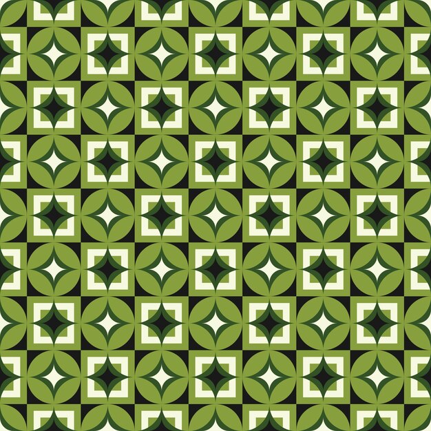 Patrón verde geométrico