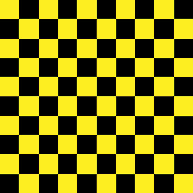 Patrón de verificación transparente negro y amarillo