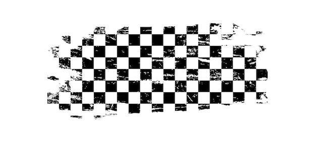 Patrón de verificador de bandera de carrera grunge para rally de autos