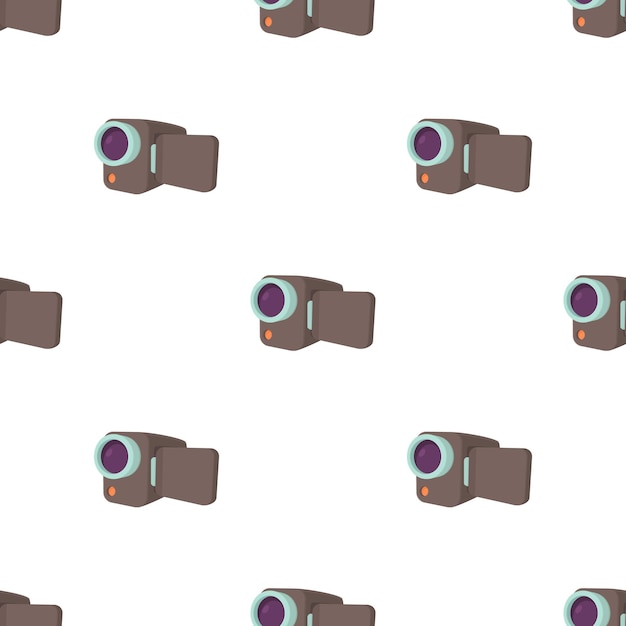 Patrón de videocámara textura de fondo sin costuras repetir papel tapiz vector geométrico