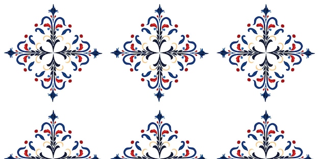 Patrón vintage sin costuras con motivos orientales tradicionales Plantilla de adorno Elementos decorativos s