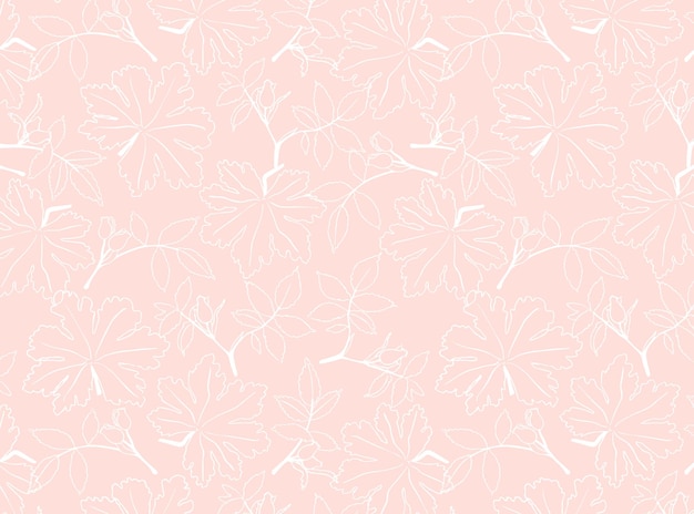 Patrón vintage con plantas, hierbas y flores. Fondo floral para floristería con diseños de etiquetas.