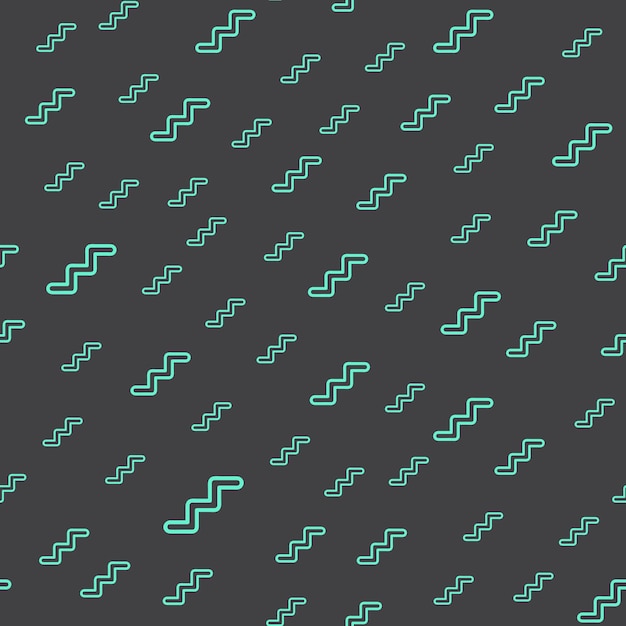 Patrón de zigzag aleatorio, fondo geométrico abstracto en estilo retro de los años 80, 90. Ilustración geométrica colorida
