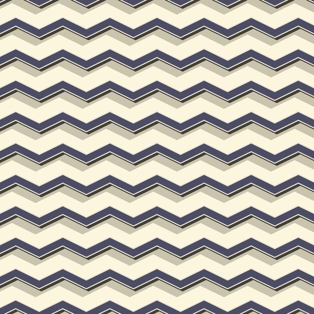 Patrón de zigzag retro, fondo geométrico abstracto en estilo años 80, 90. Ilustración simple geométrica