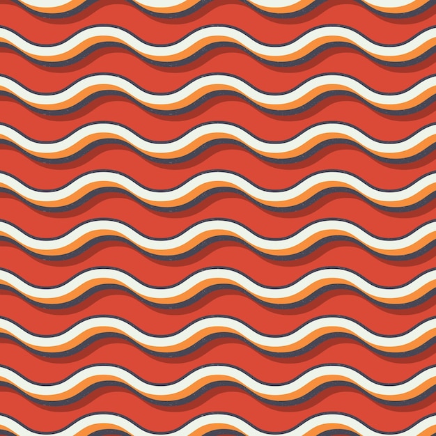 Vector patrón de zigzag retro, fondo geométrico abstracto en estilo años 80, 90. ilustración simple geométrica