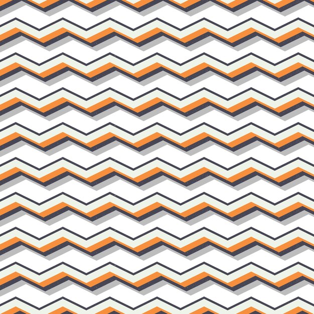 Patrón de zigzag retro, fondo geométrico abstracto en estilo años 80, 90. Ilustración simple geométrica