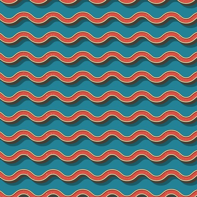 Patrón de zigzag retro, fondo geométrico abstracto en estilo años 80, 90. Ilustración simple geométrica
