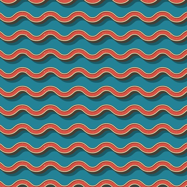 Patrón de zigzag retro, fondo geométrico abstracto en estilo años 80, 90. Ilustración simple geométrica