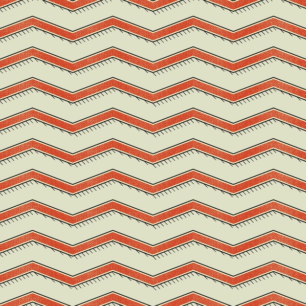 Patrón de zigzag retro, fondo geométrico abstracto en estilo años 80, 90. Ilustración simple geométrica