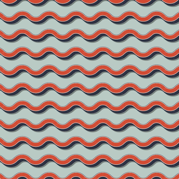 Patrón de zigzag retro, fondo geométrico abstracto en estilo años 80, 90. Ilustración simple geométrica