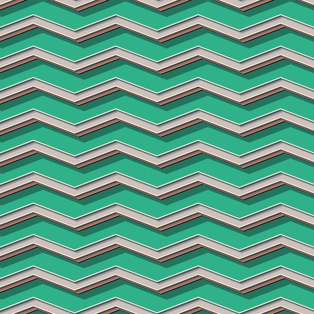 Patrón de zigzag retro, fondo geométrico abstracto en estilo años 80, 90. Ilustración simple geométrica