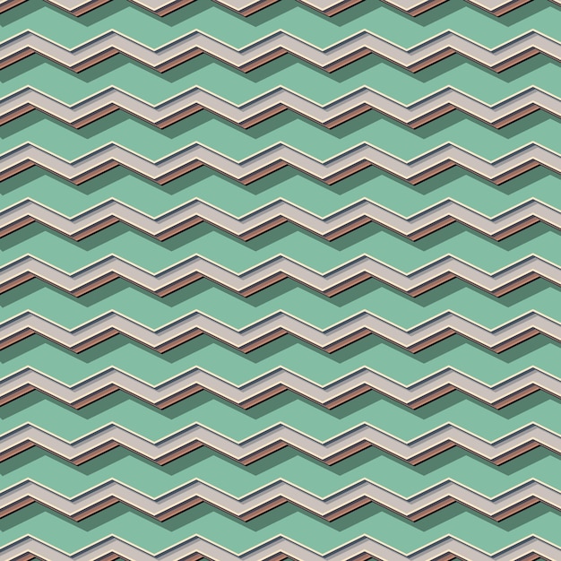 Patrón de zigzag retro. Fondo geométrico abstracto en imagen de estilo años 80, 90. Ilustración simple geométrica